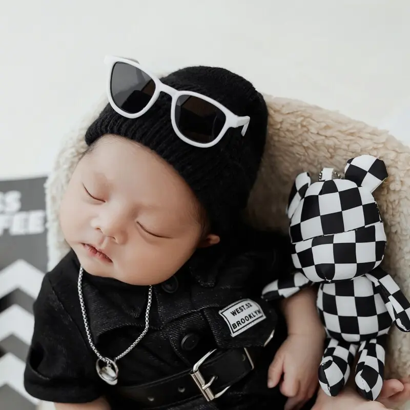 Baby Boy Cool Black Theme Set - Newborn Photography Props - Image 5